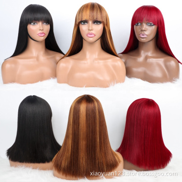 wholesale straight body wave deep wave water wave curly Machine made human hair wigs